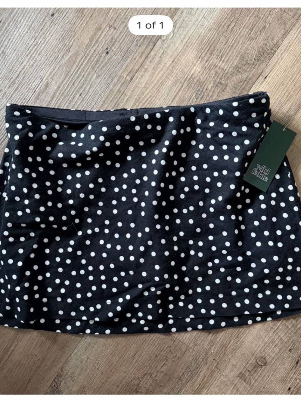 wild fable Black and White Polka Dot Mini Skirt